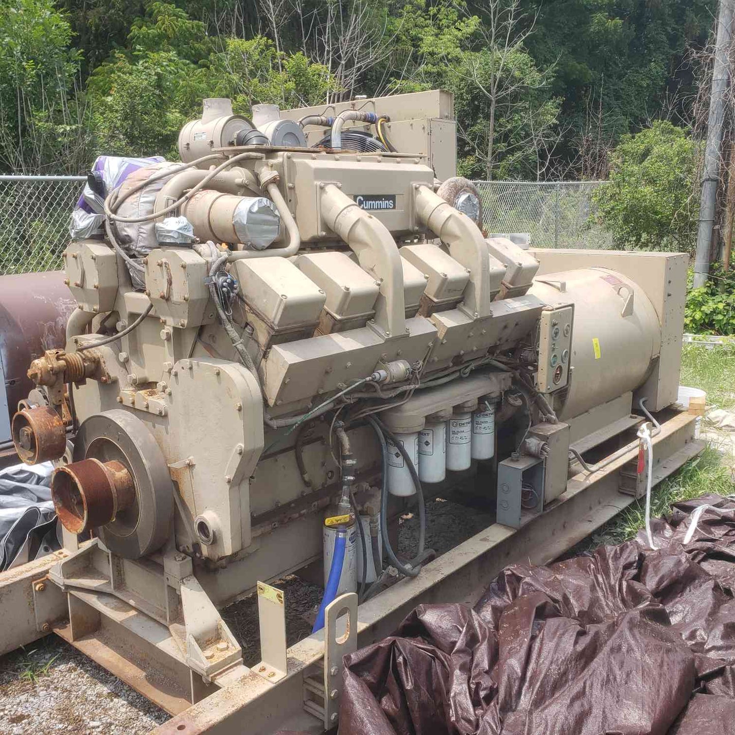 AS-IS 750KW Cummins KTA38 680FDR6069 480/277 1128A 3PH Diesel  NON WORKING (SKU: 112184)