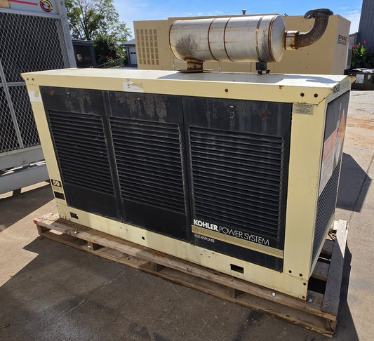 Kohler 50RZ 55kW Natural Gas Generator Weather Enclosure 878hrsLoad Tested