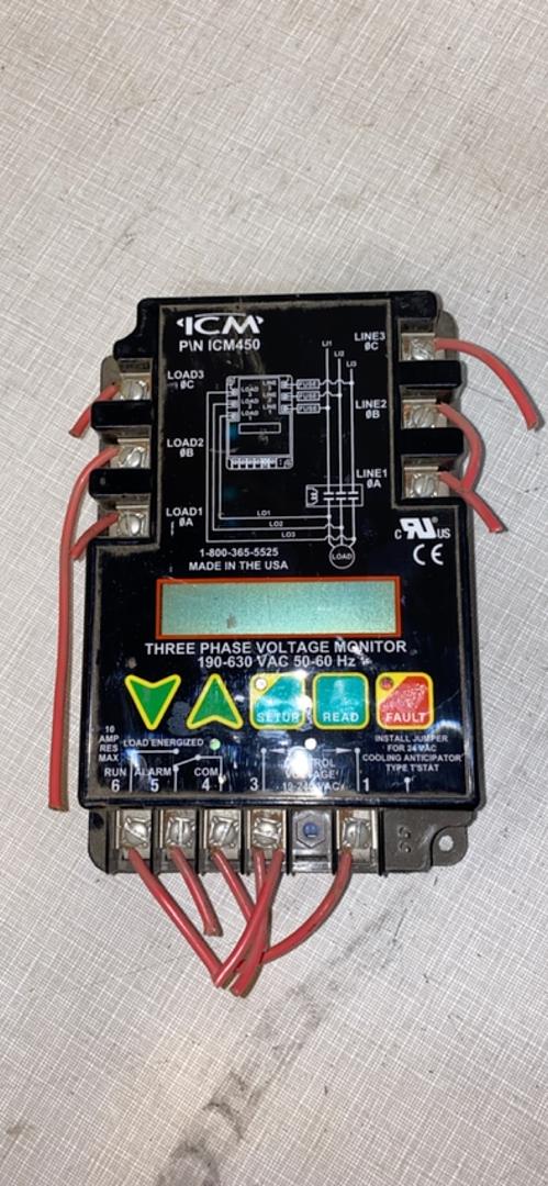 *Pickup Only* ICM Controls ICM450A 3PH Line Voltage Monitor Motor Protection(S6LLST5628)