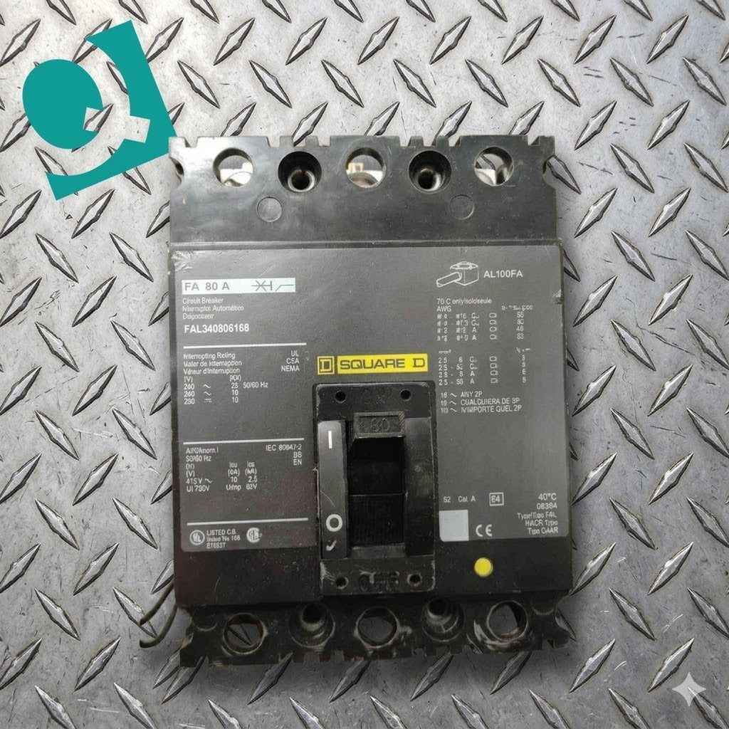 Square D Circuit Breaker FAL340806168 80A 3POLES 480V (SKU: 110243)