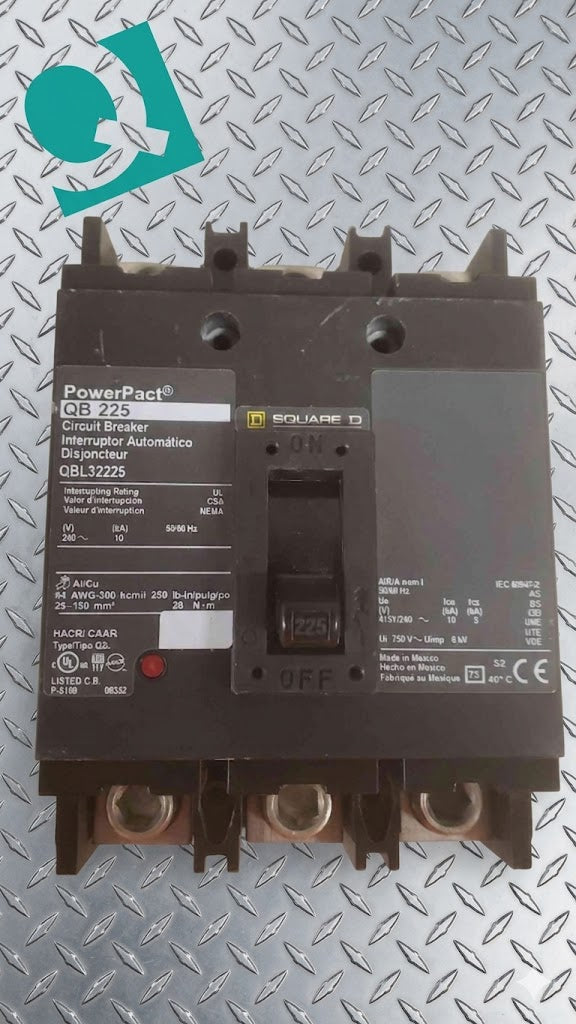 Square D 225A POWERPACT Circuit Breaker QBL32225 (109351)