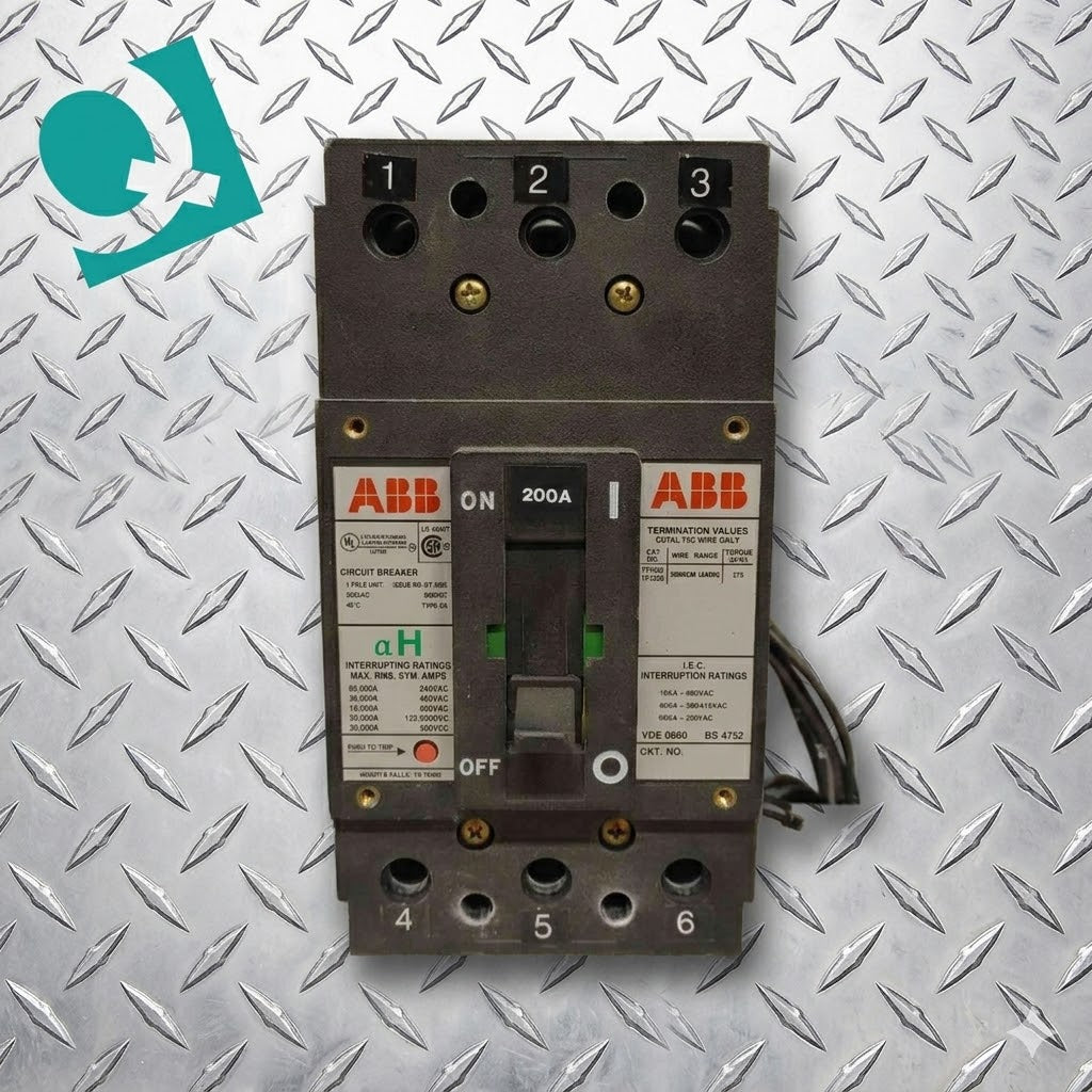 ABB 200A 3 Pole Circuit Breaker 600VAC 500VDC RT-2055