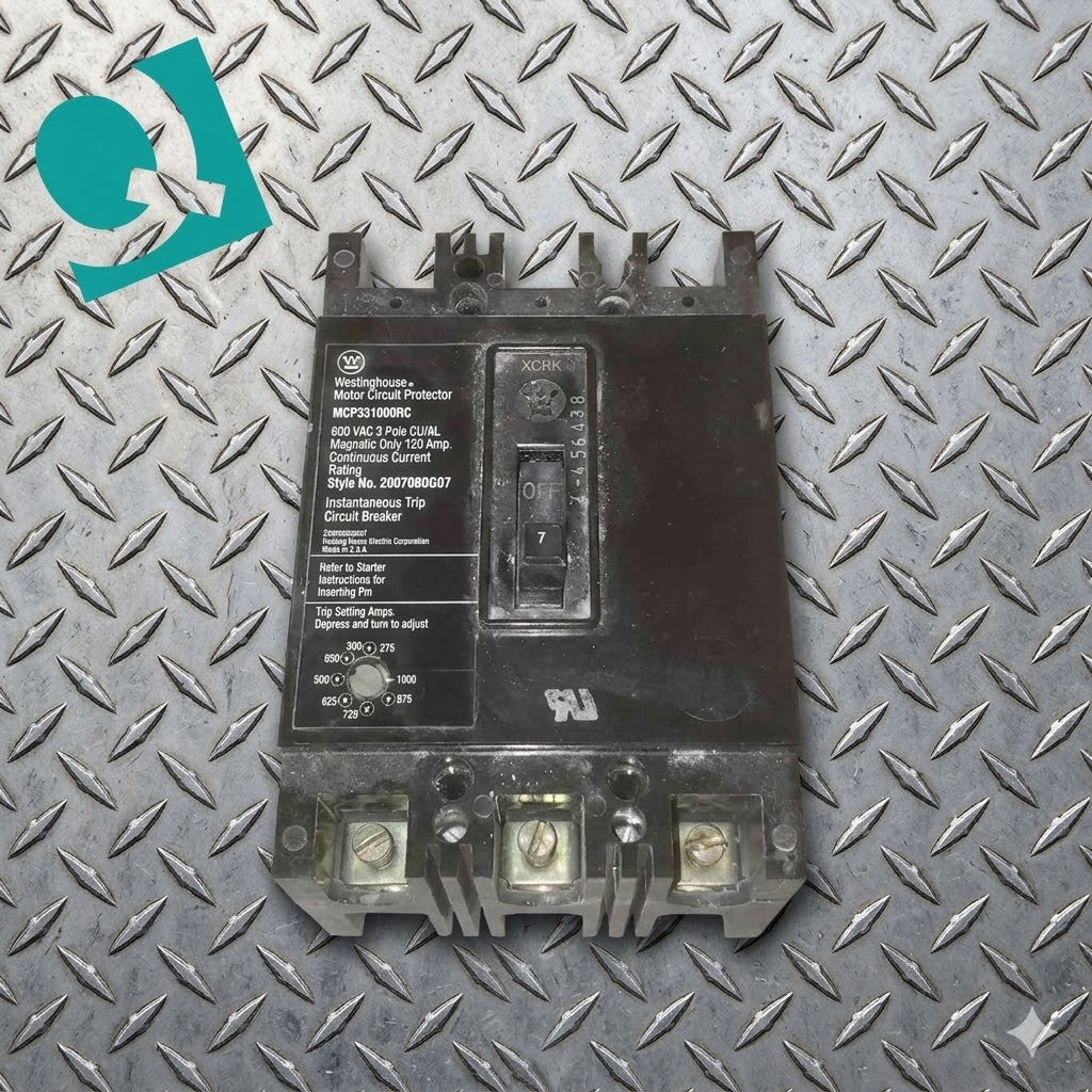 Westinghouse 7A 600VAC 3 Pole Breaker MCP331000RC (SKU: 109603)