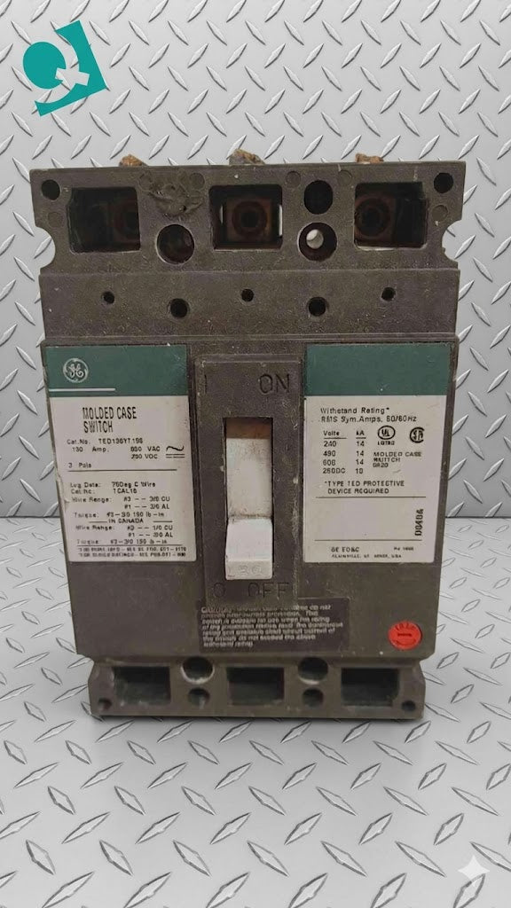 GE Molded Case Switch 150A 3 Pole 600V TED136YT150 (SKU: 110225)
