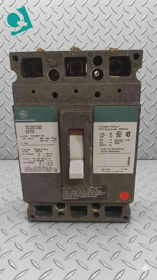 GE Molded Case Switch 150A 3 Pole 600V TED136YT150 (SKU: 110225)