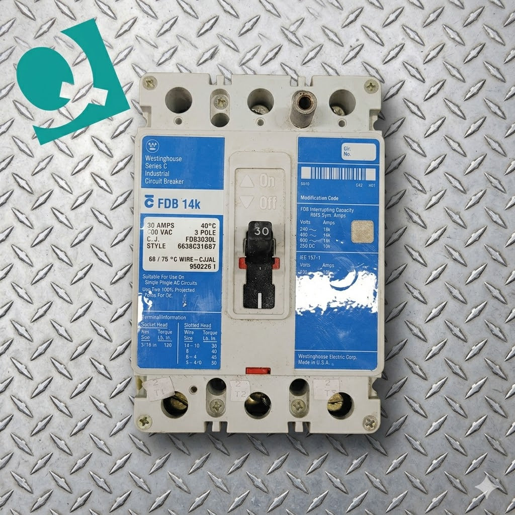 Westinghouse Series C Industrial Breaker 30A 3POLES 600V (SKU: 110229)