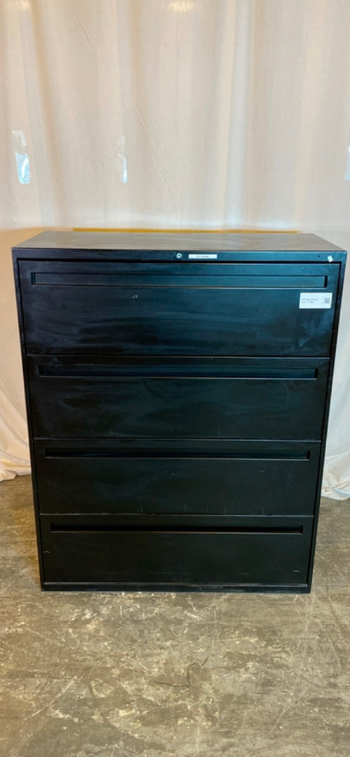 HON Black Filing Cabinet 4 Tiered Shelves(S6LLST2112)