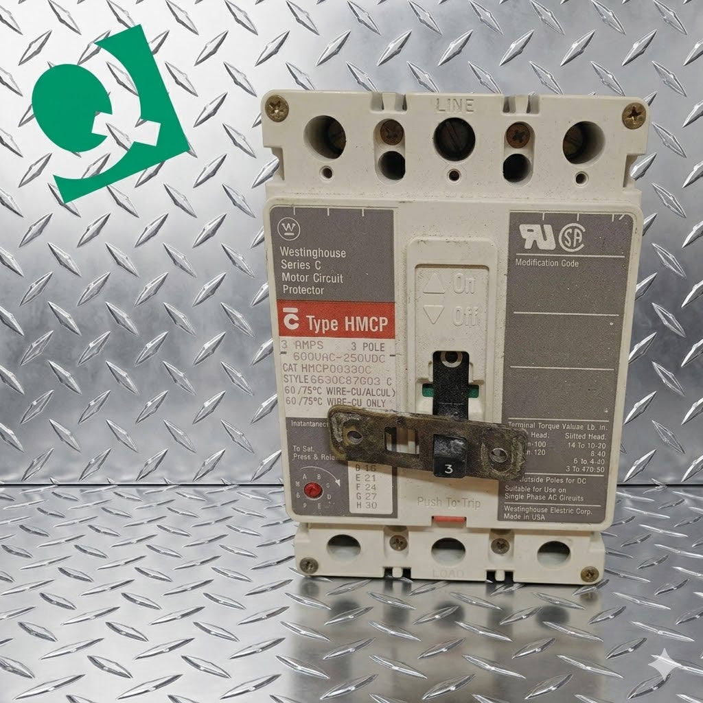 Westinghouse Series C HMCP 3-Pole 3-Amp Motor Circuit Protector