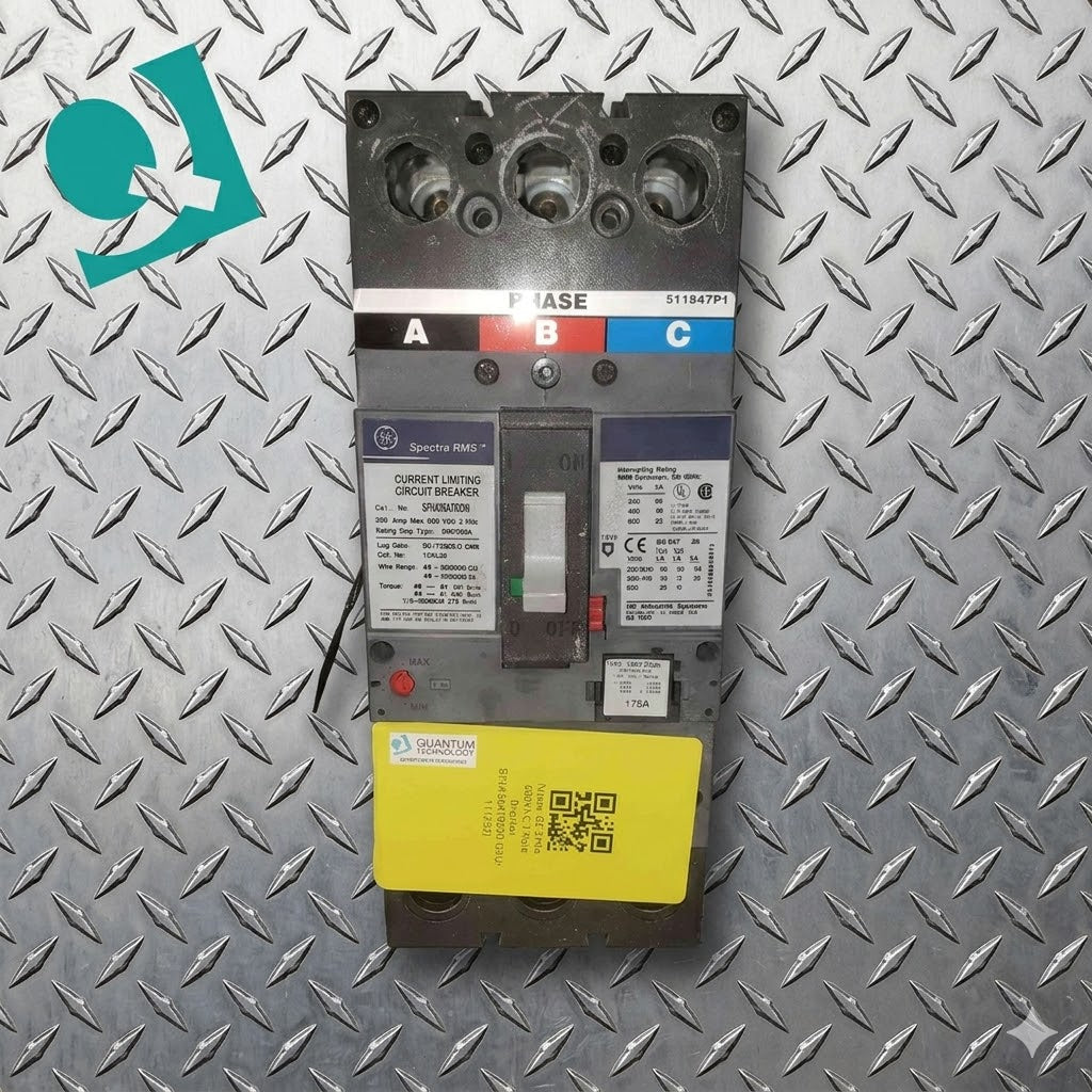 GE 250A 600VAC 3 Pole Breaker SFHA36AT0250 175A Trip