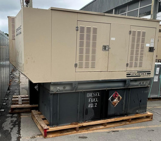 Generac 50kW Diesel Standby Generator 120/240V Single Phase 2000 Series Tank