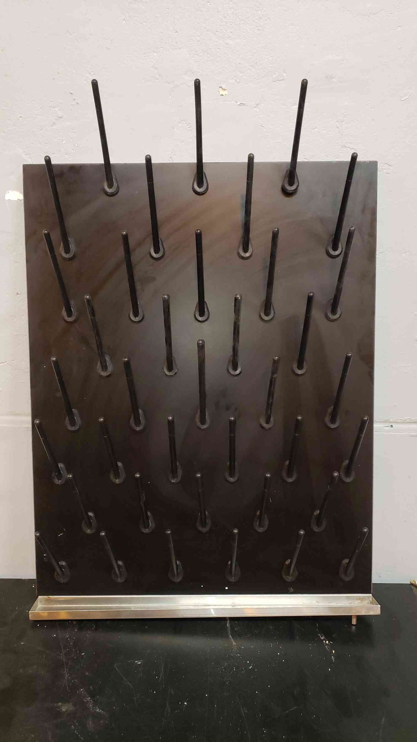 30"x24" Black Epoxy Peg Board with Drain(100659)