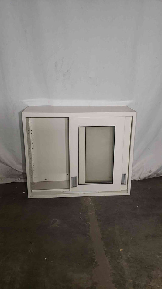 36" Sliding Glass Door Overhead Cabinet White(100041)