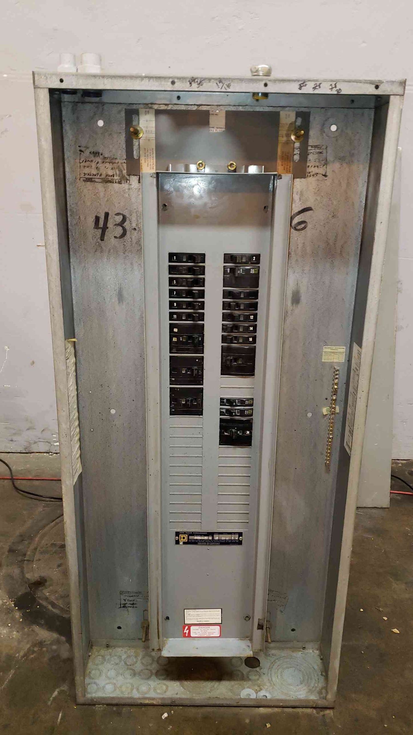 Square D NQOB 225A Complete Panelboard 208Y/120V 3PH 4W w/ QOB Bolt-On Breakers (SKU: 3098AA)