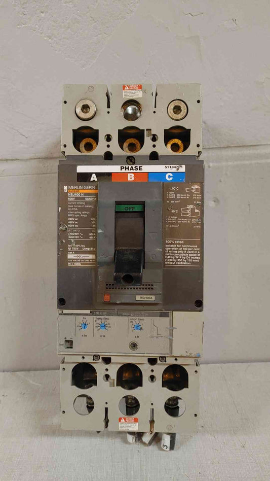 Merlin Gerin Compact 160/400A 3 Pole Circuit Breaker 600V NSJ400N(104614)