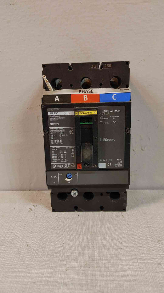 Square D 175A 3 Pole Circuit Breaker 65KA 220/240V JG 250(104636)