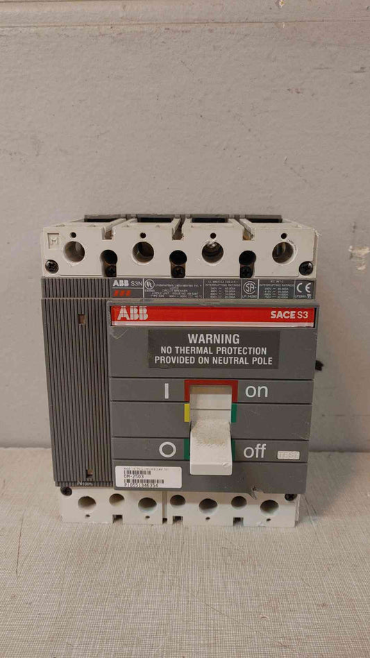 ABB Sace S3 150A 4 Pole Circuit Breaker 600VAC 600VDC 0M-2503(104744)