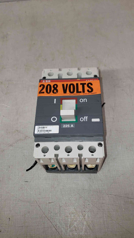ABB SACE S3 225A 3 Pole Breaker OM-1374(104774)