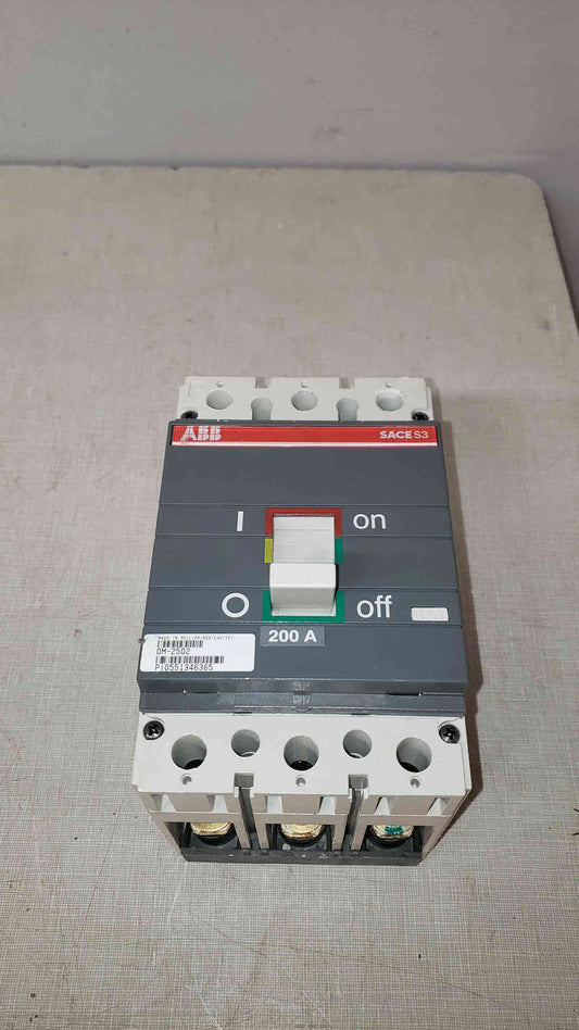 ABB SACE S3 200A 3 Pole Breaker OM-2502(104776)