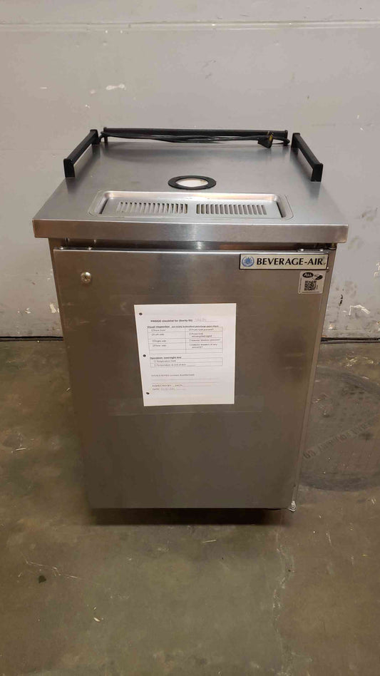 Beverage-Air SS Rolling Refrigerator BM23-S-32-JC Beer Dispenser Single Tap (SKU: 106624)