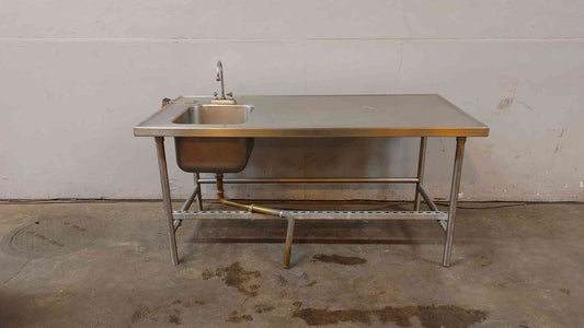 6' Stainless Steel Single Basin Sink & Countertop