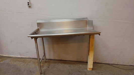 Stainless Steel Cafeteria End Table, Wall Mount