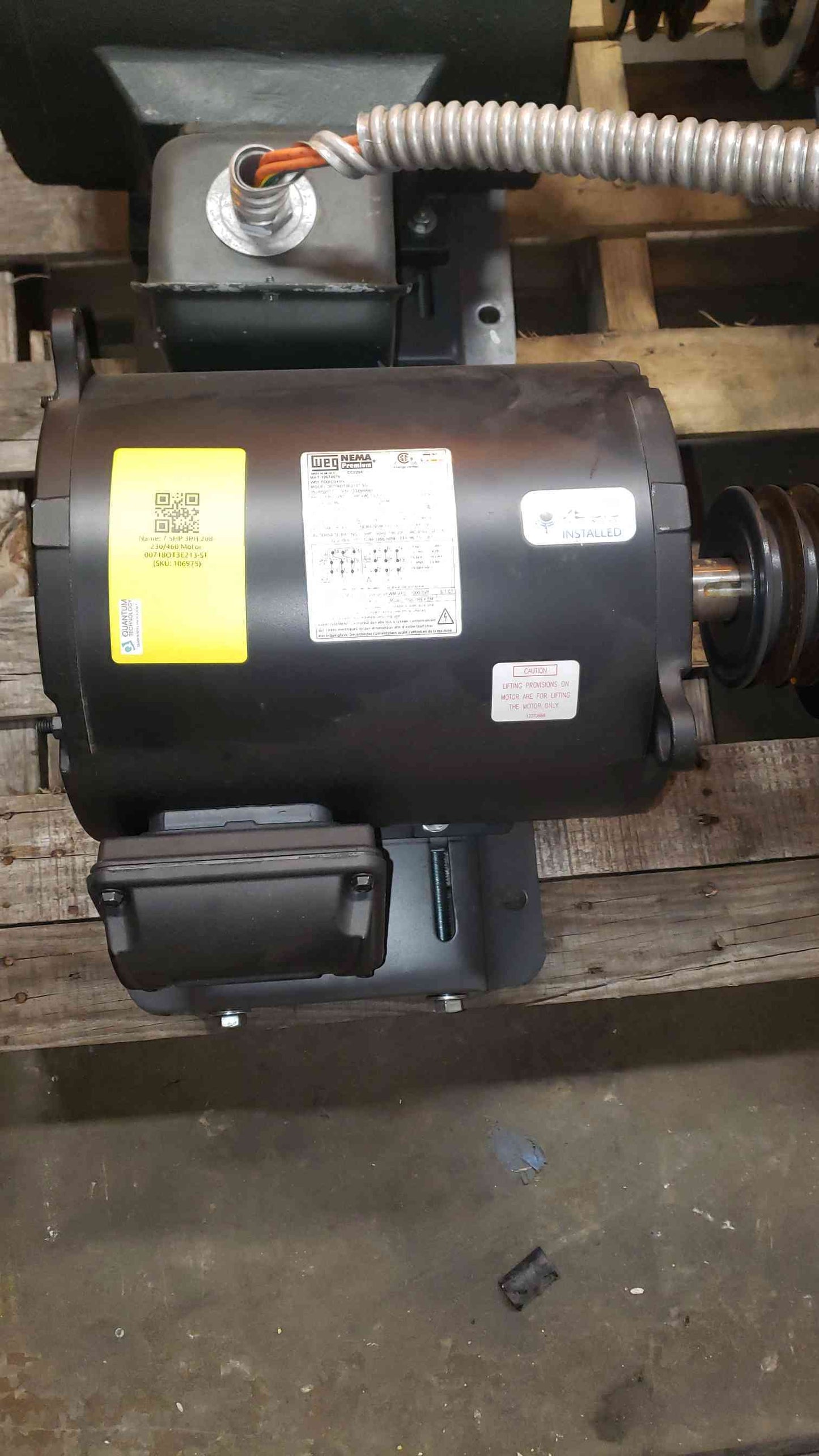 7.5HP 3PH 208-230/460 WEG Motor 00718OT3E213-ST (SKU: 106975)