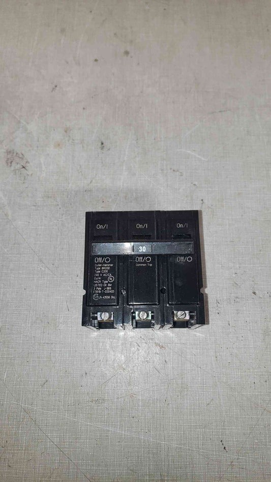 CUTLER HAMMER BR330 CIRCUIT BREAKER 30 AMP 3 POLE 240V