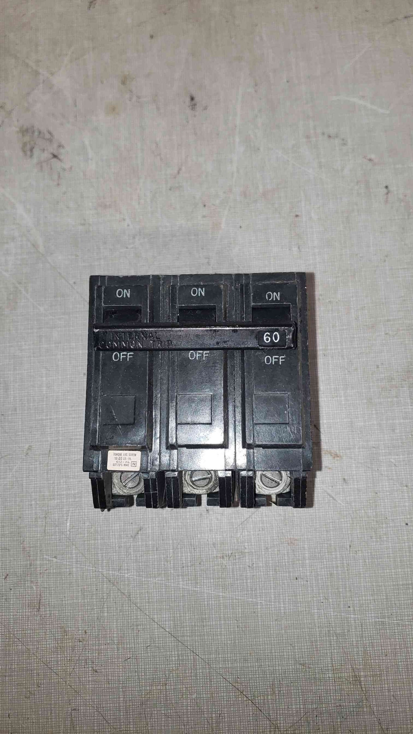 *Pickup Only* GE 60A 3 Pole Breaker (SKU: 107184)