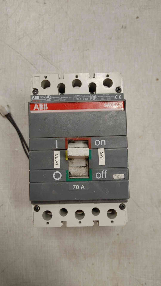 ABB S3N 70A 3 Pole Circuit Breaker 600VAC AB-5288