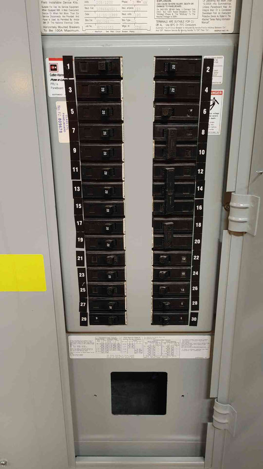 Cutler-Hammer Pow-R-Line 225A 3PH 4W 208Y/120VAC PRL-1A