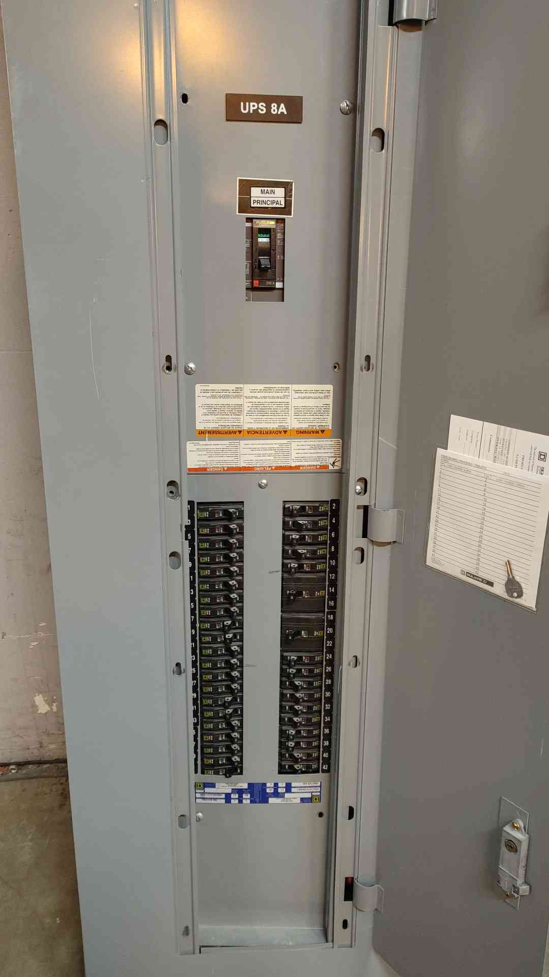 Square D NQOD Breaker Panelboard 100A 3PH 4W 208Y/120VAC with Main
