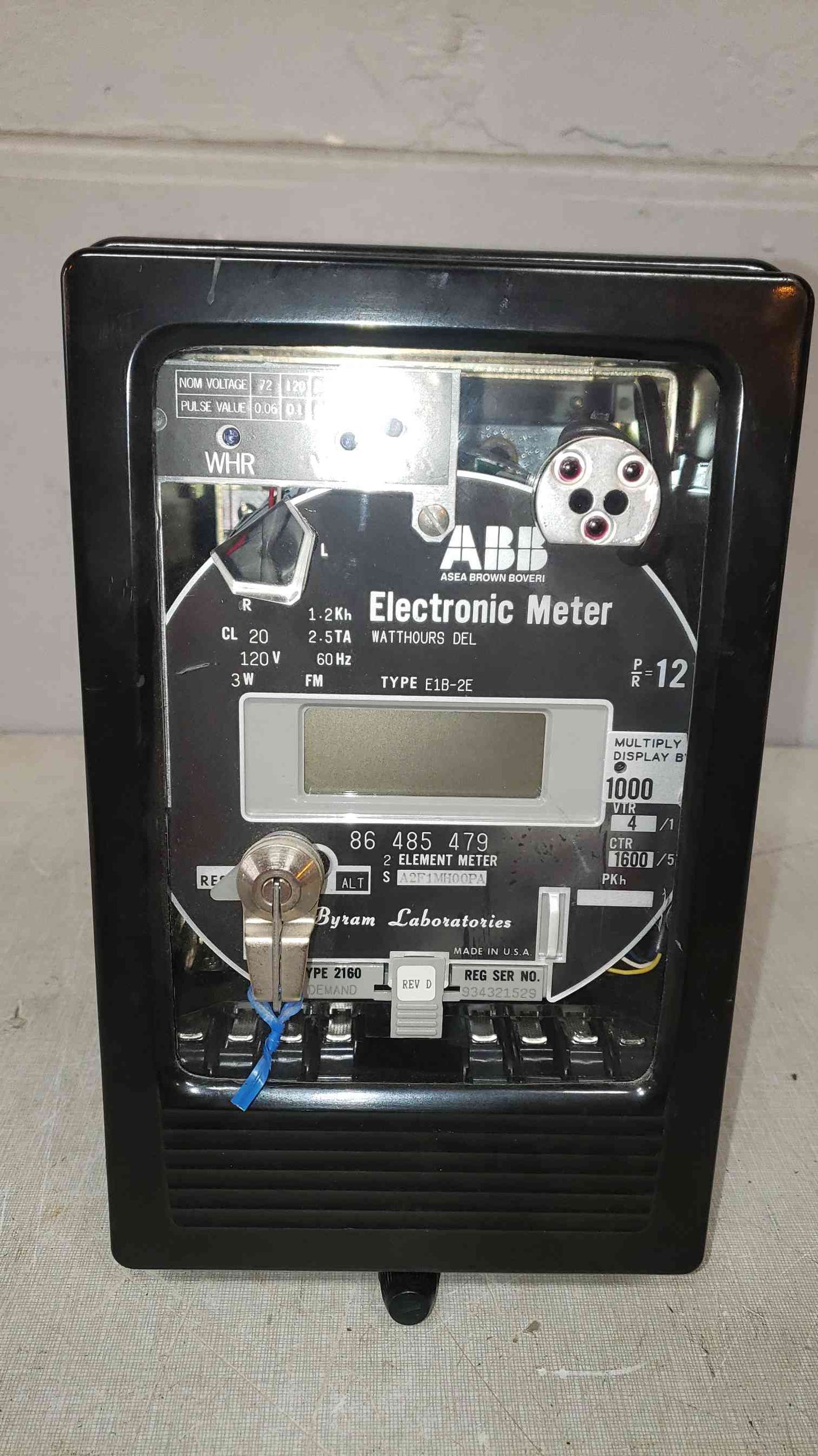 *Pickup Only* ABB Electronic Meter 120V 3W Type E18-2E (SKU: 107860)