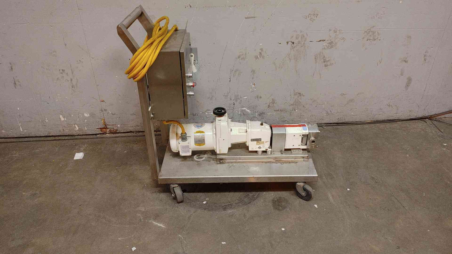 Portable G&H Rotary Lobe Nord Pump Furnas Baldor 1HP Motor Unibloc 4000/1