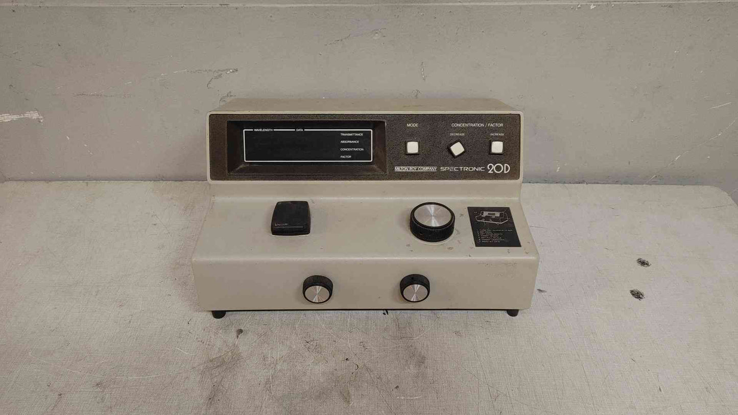 * * Milton Roy Spectronic 20D Spectrometer 115V .8A 333175 (108042)