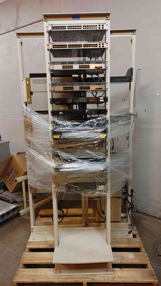 2 Post CPI Server Rack Tower with networking switches