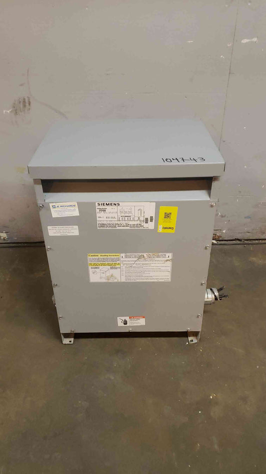 Siemens NEMA Class Dry Type Transformer 30KVA 3PH 480V x 208/120v 3F3Y030