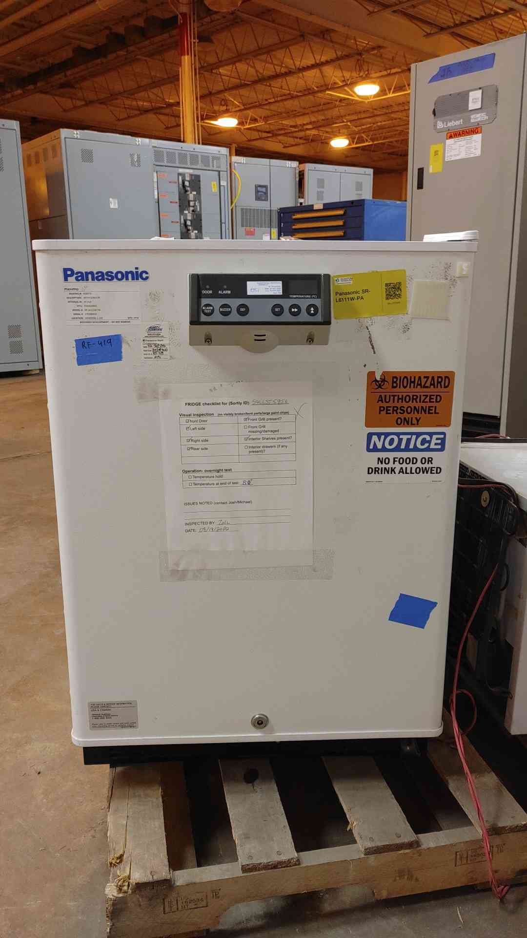 Panasonic SR-L6111W-PA Undercounter Lab Refrigerator