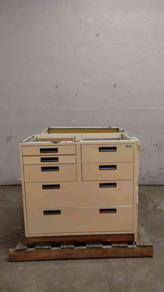 3' Lab Crafters All Drawers White Metal Lab Casework Standing Height (108361)