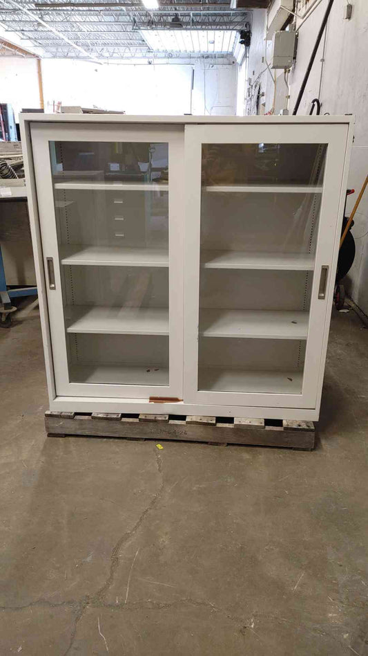 4' Dual Sliding Glass Door Overhead Casework (108646)
