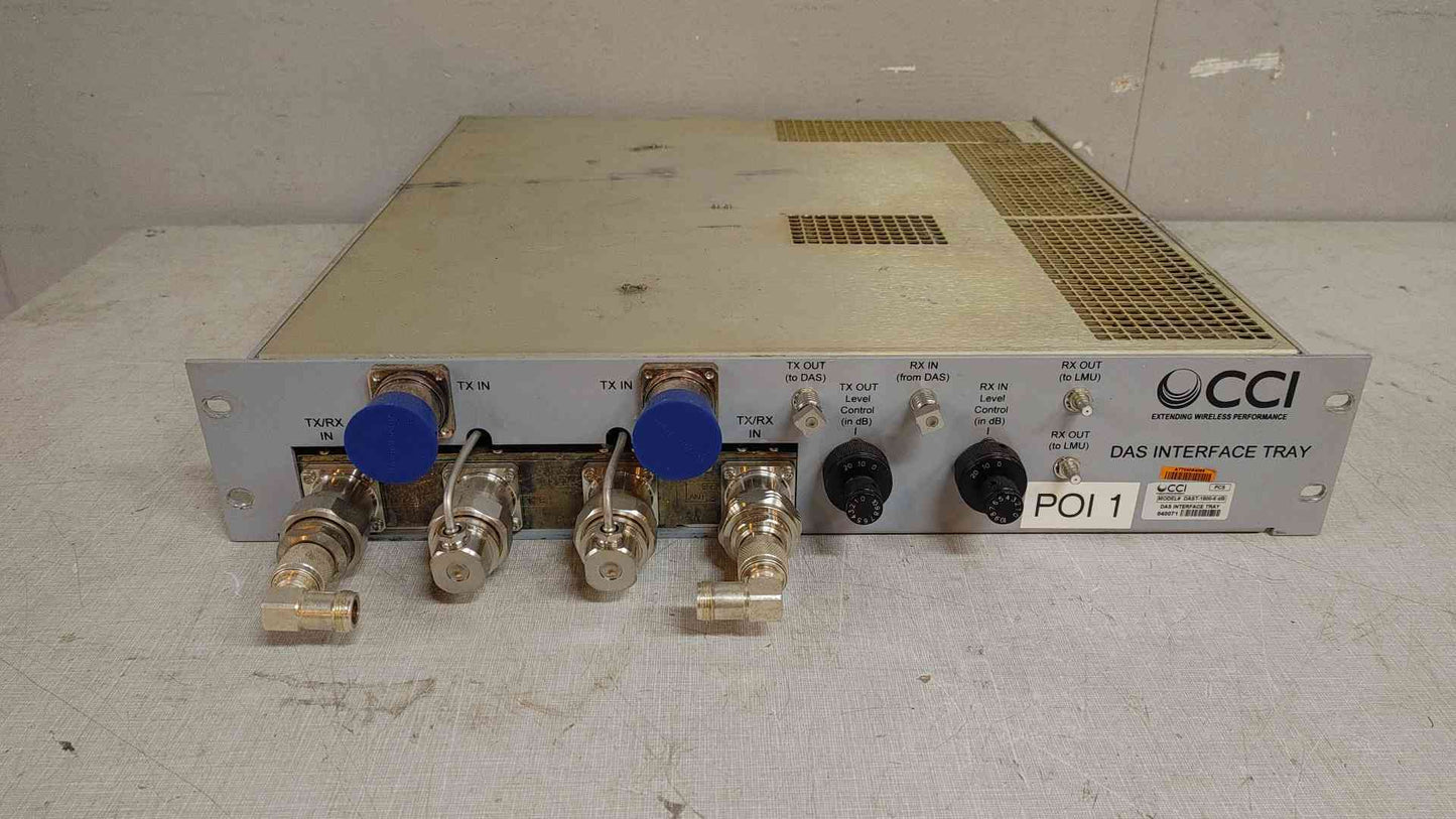 CCI DAS Interface Tray Model# DAST-1900-6 DB (108915)