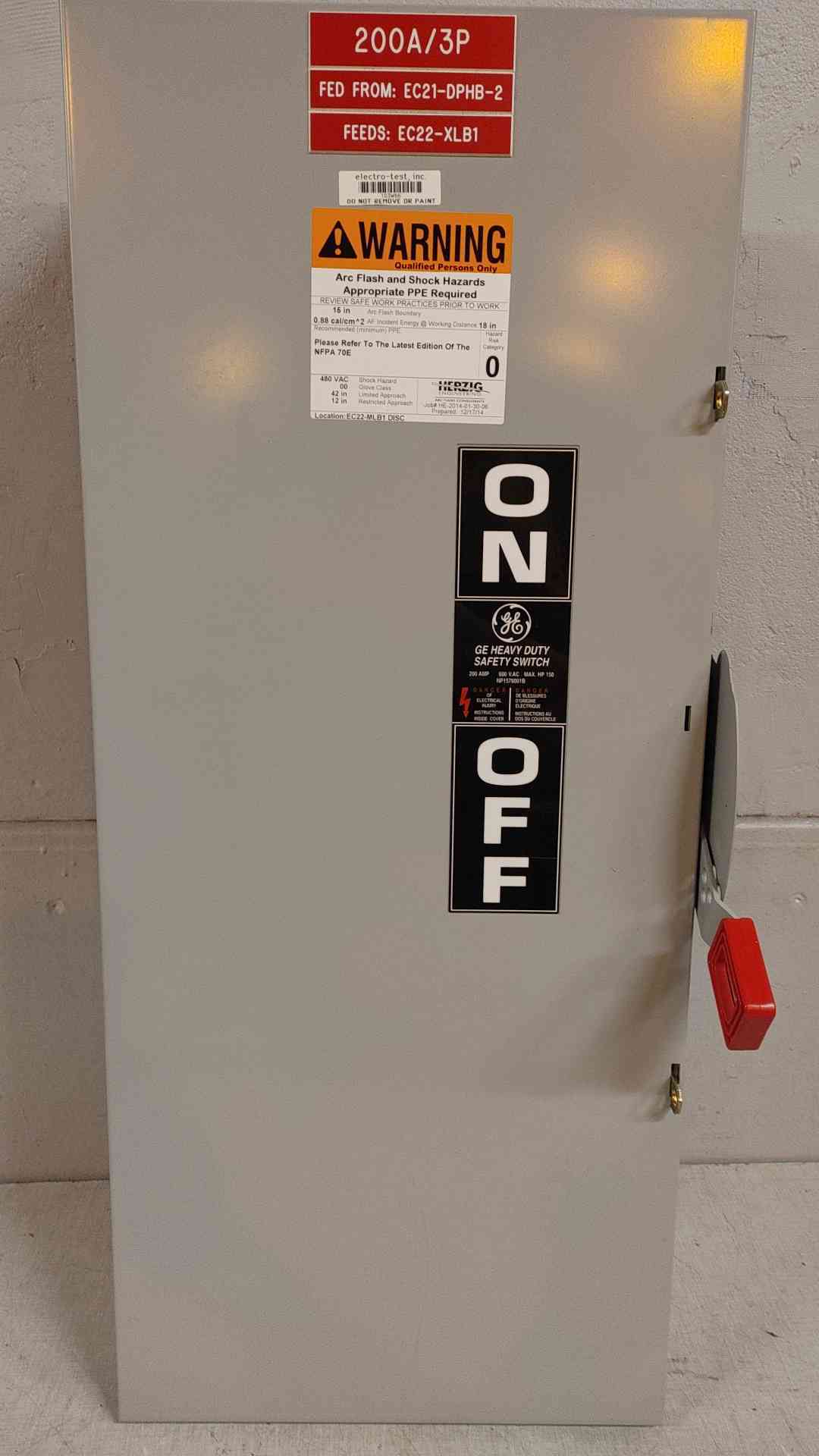 GE 200A Safety Switch 200 Amp Fused TH3364 (108931)
