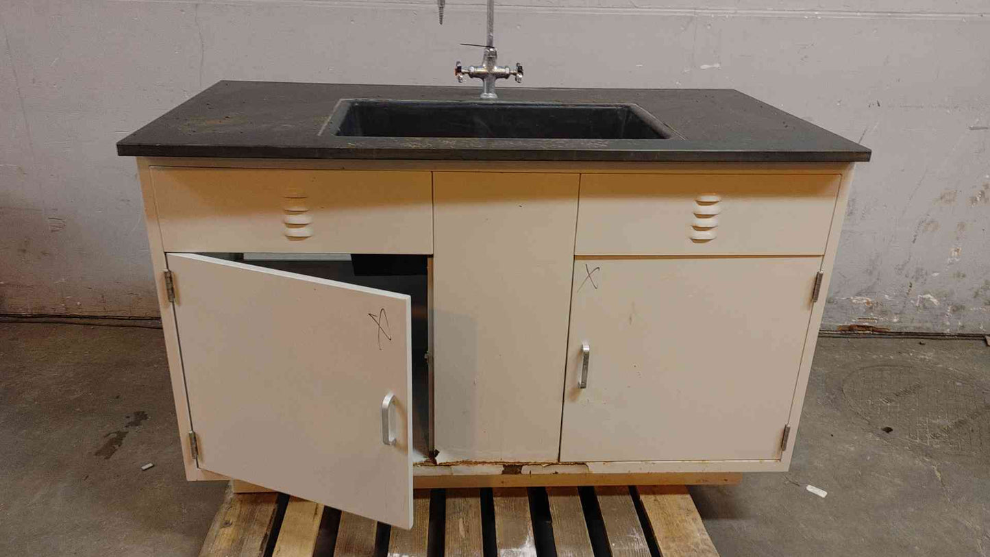 Duralab 58" Doors Sink Basin Combo Metal Lab Casework (109146)