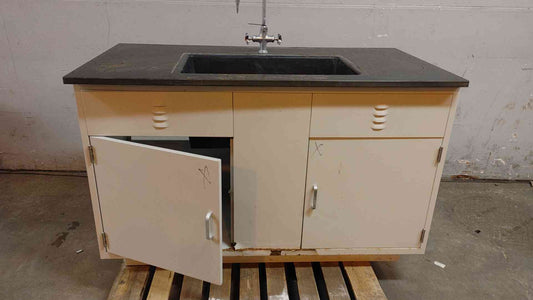 Duralab 58" Doors Sink Basin Combo Metal Lab Casework (109146)