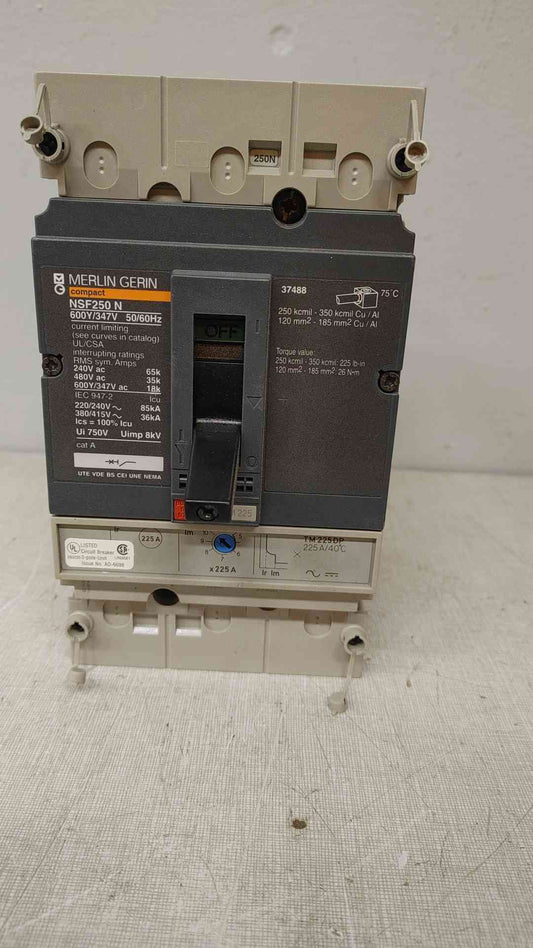 Merlin Gerin NSF250 N 225A 3 Pole Circuit Breaker