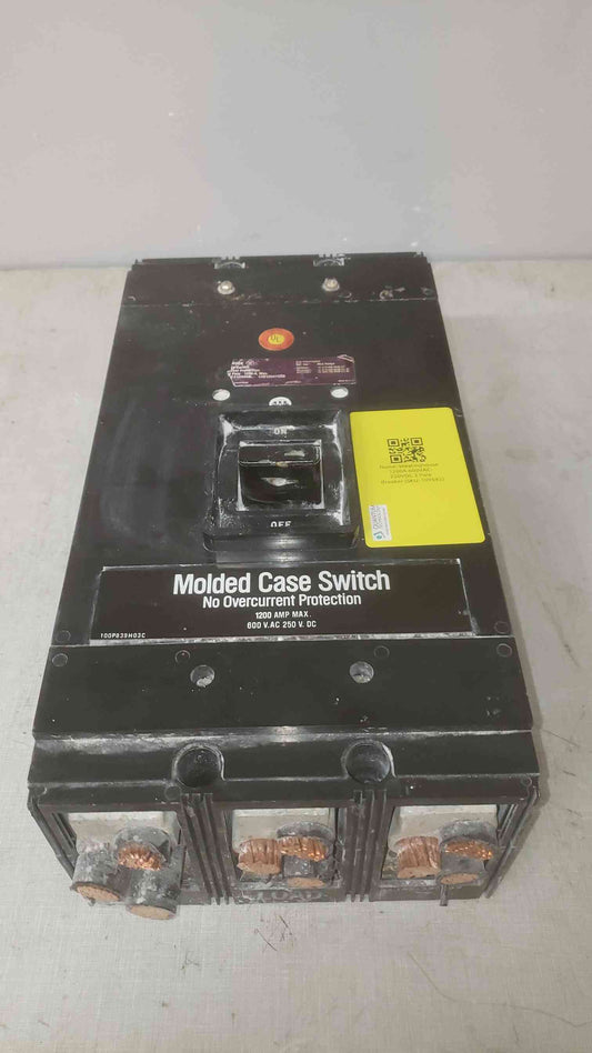 Westinghouse 1200A 600VAC-250VDC 3 Pole Breaker (SKU: 109592)