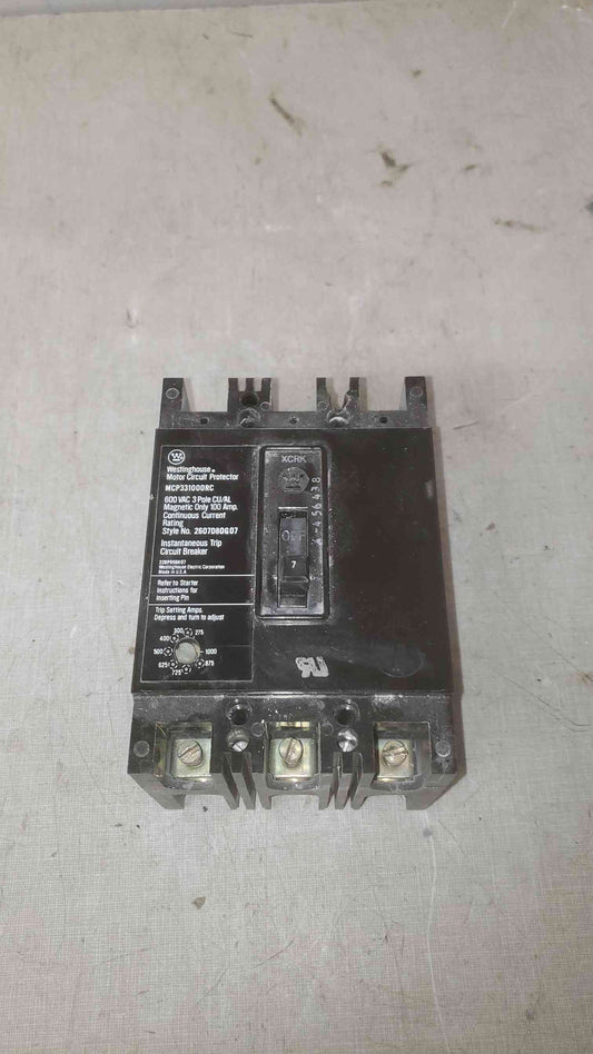 Westinghouse 7A 600VAC 3 Pole Breaker MCP331000RC (SKU: 109603)