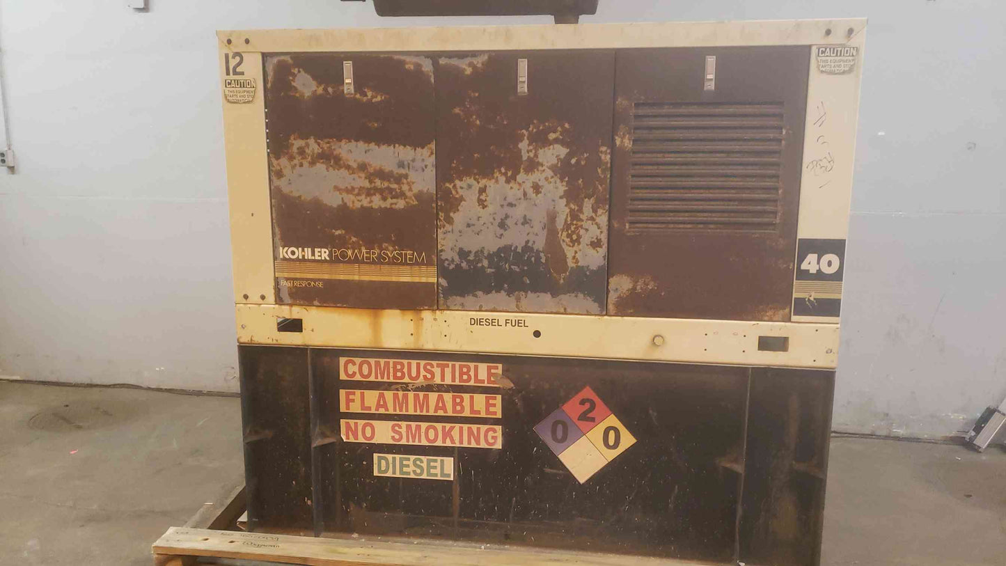 40KW Kohler 40R0ZJ61 1&3PH Diesel 1179Hrs. (SKU: 109705)
