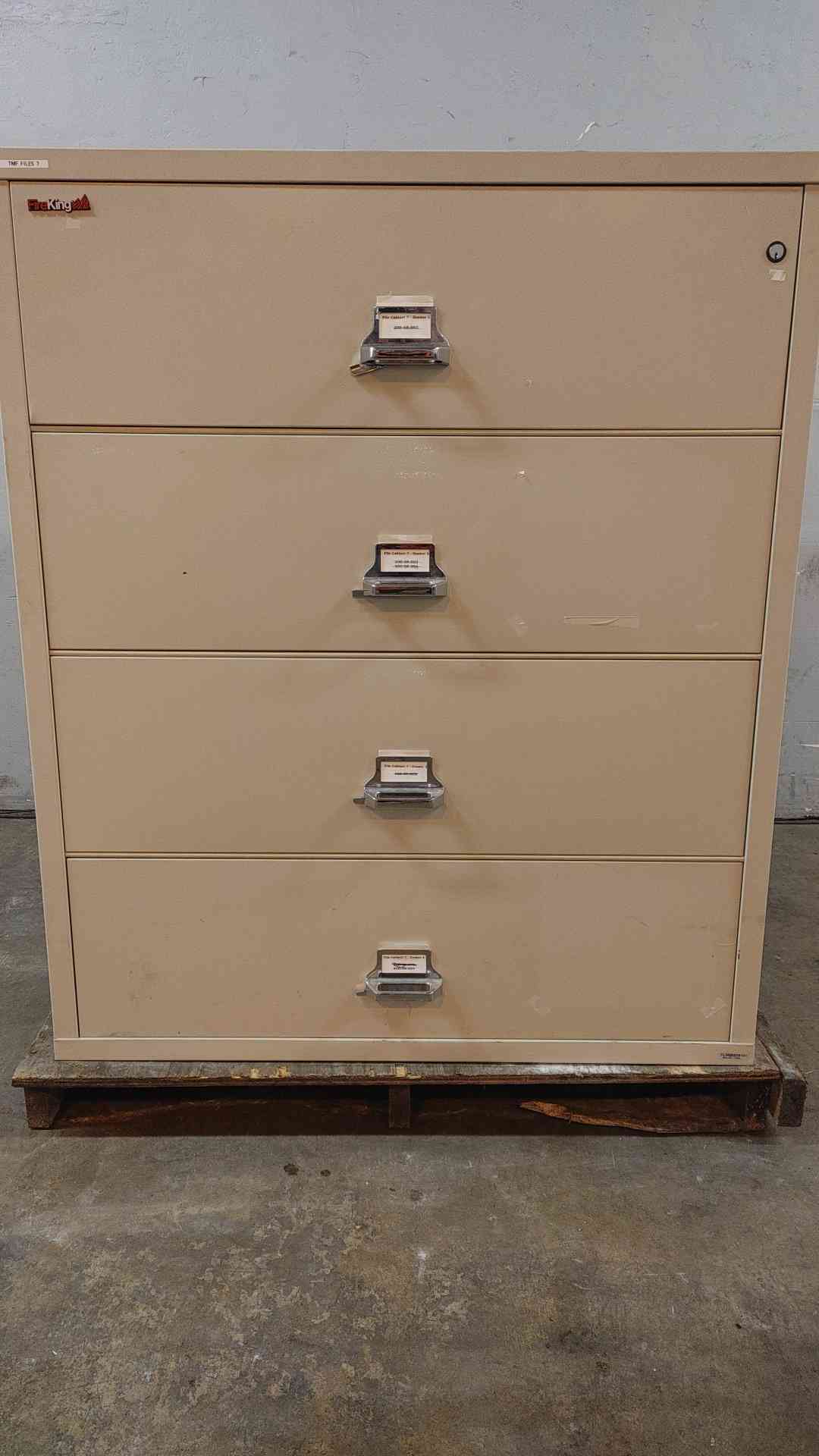 FireKing 4 Tier Filing Cabinet Fire Proof Storage w/ KEY (SKU: 109840)