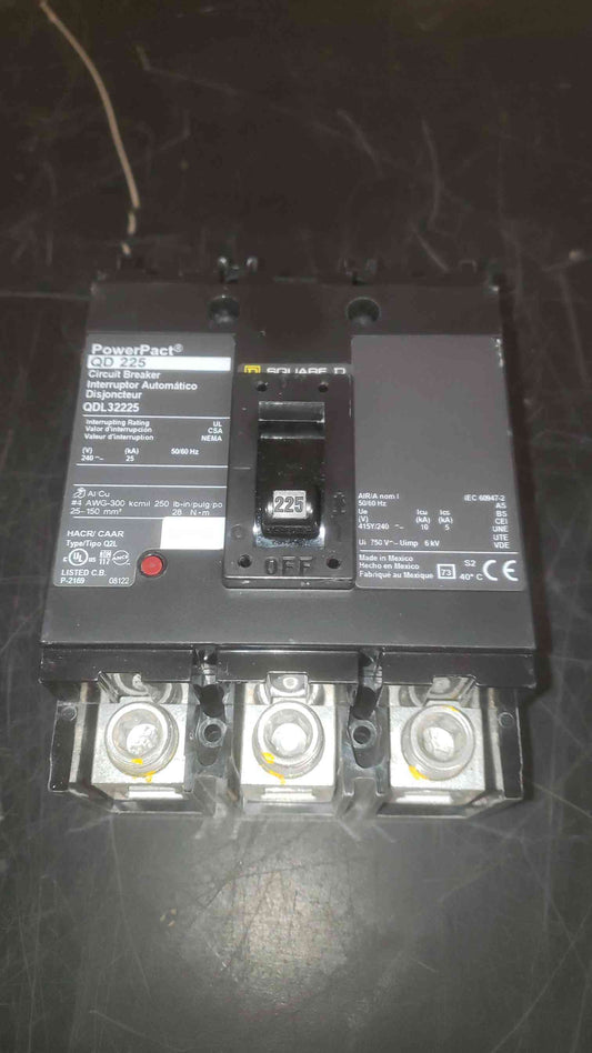 Square D 225A 3 Pole Breaker QDL32225 (SKU: 110096)