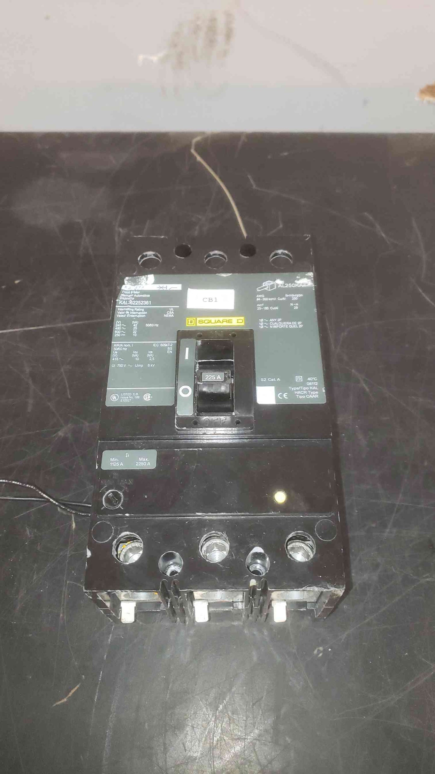Square D 225A 3 Pole Breaker KAL362252361 (SKU: 110099)